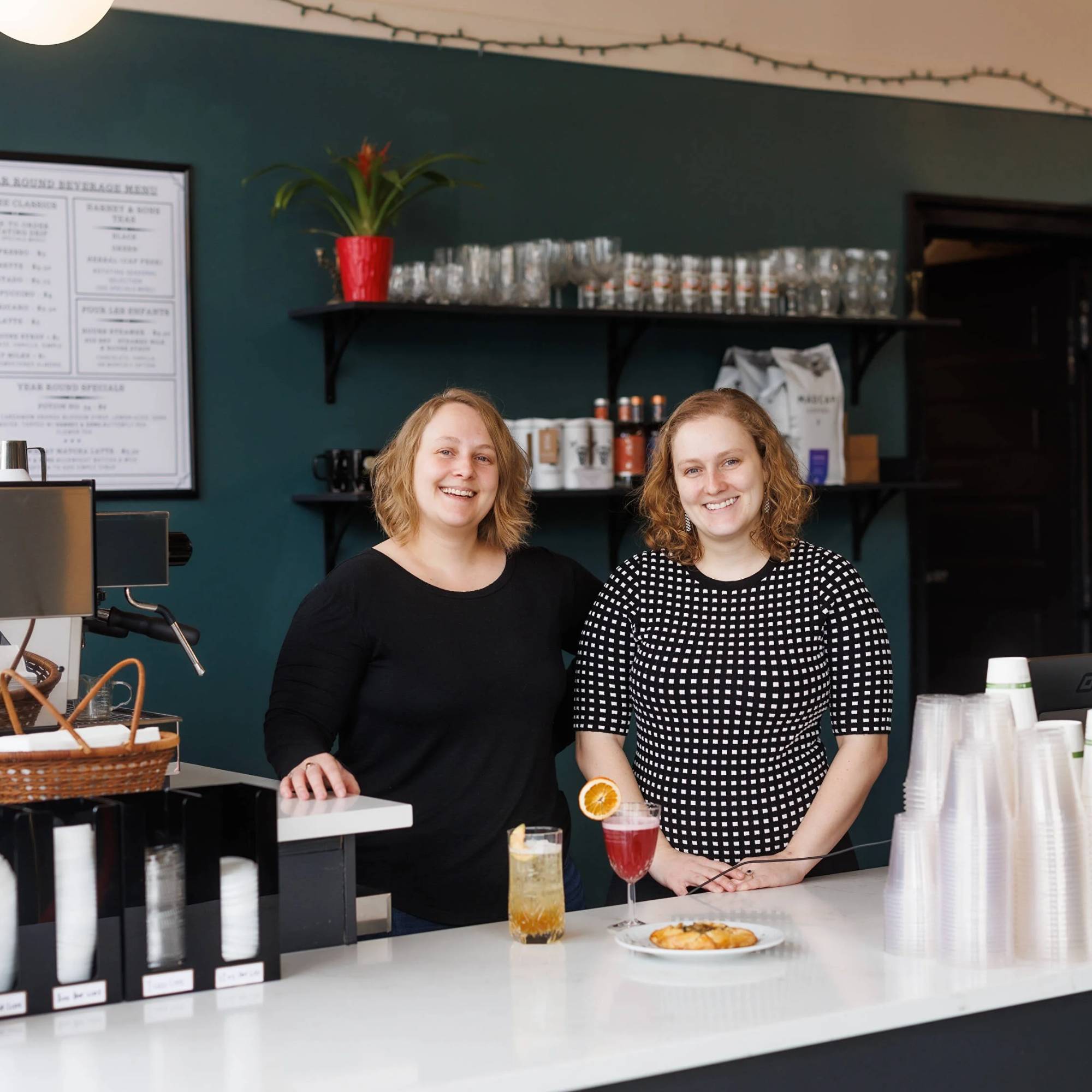 Chartreuse Sisters in their cafe